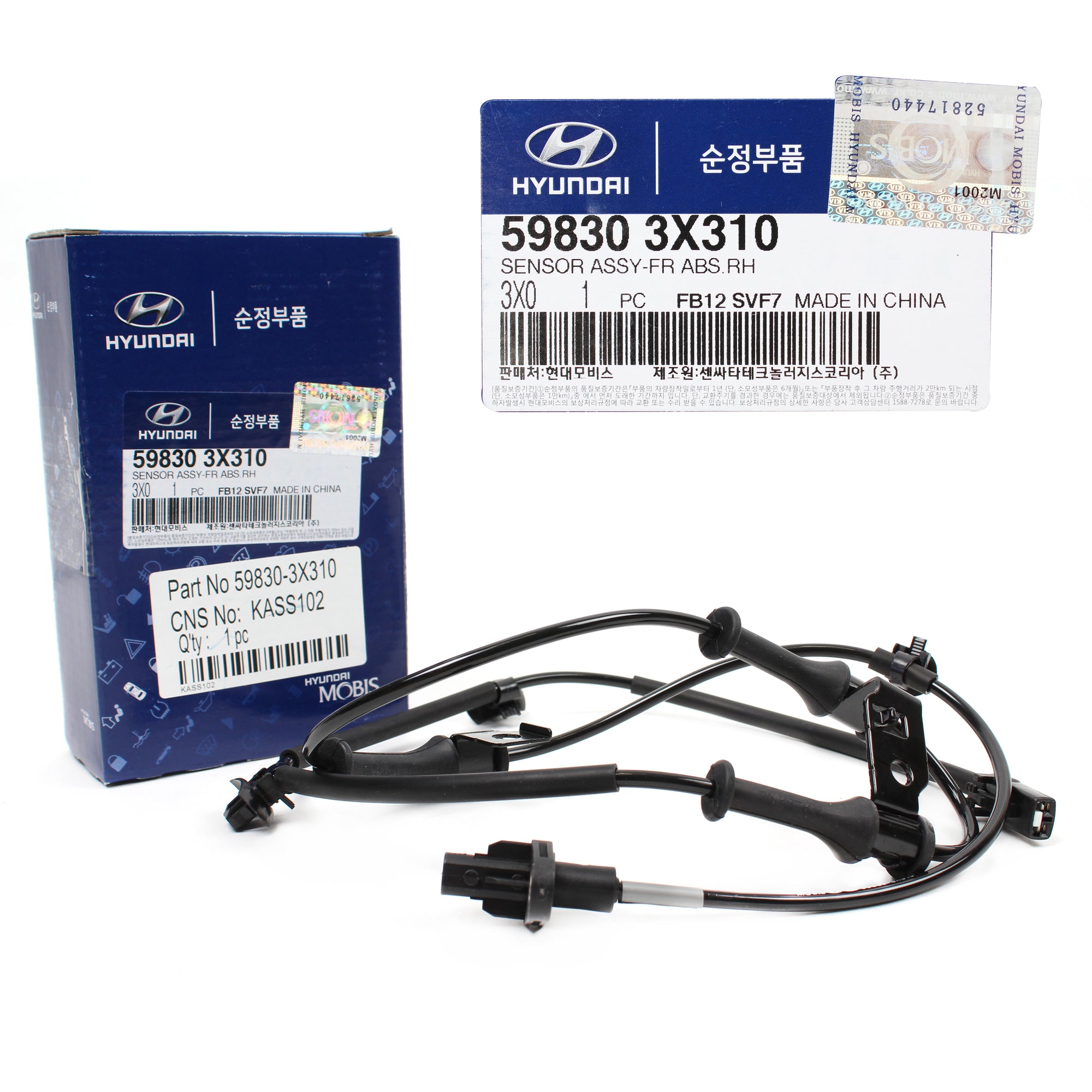 GENUINE ABS Speed Wheel Sensor FRONT RIGHT for 11-16 Hyundai Elantra 598303X310