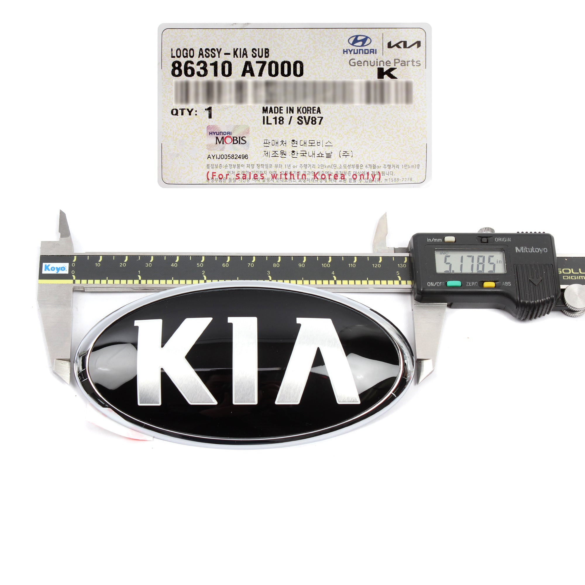 GENUINE REAR "KIA" Logo Emblem for 2014 2015 2016 Kia Forte Sedan 86310A7000