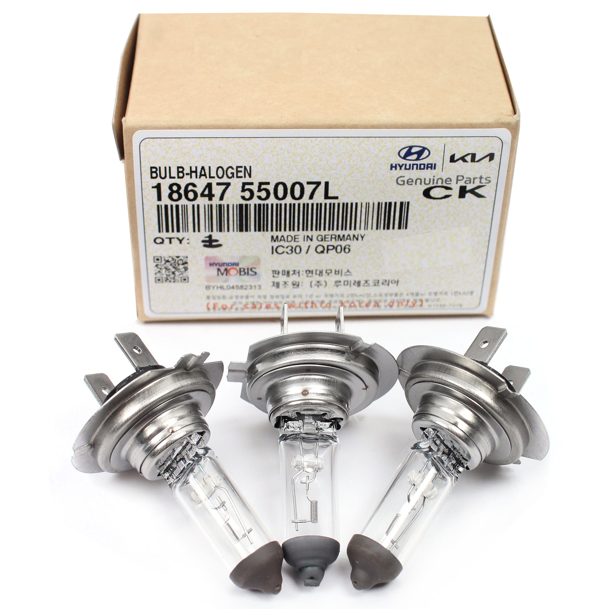 GENUINE Headlight Bulbs 3PCS H7 for 1999-2023 Hyundai Kia Check Compatibility 1864755007
