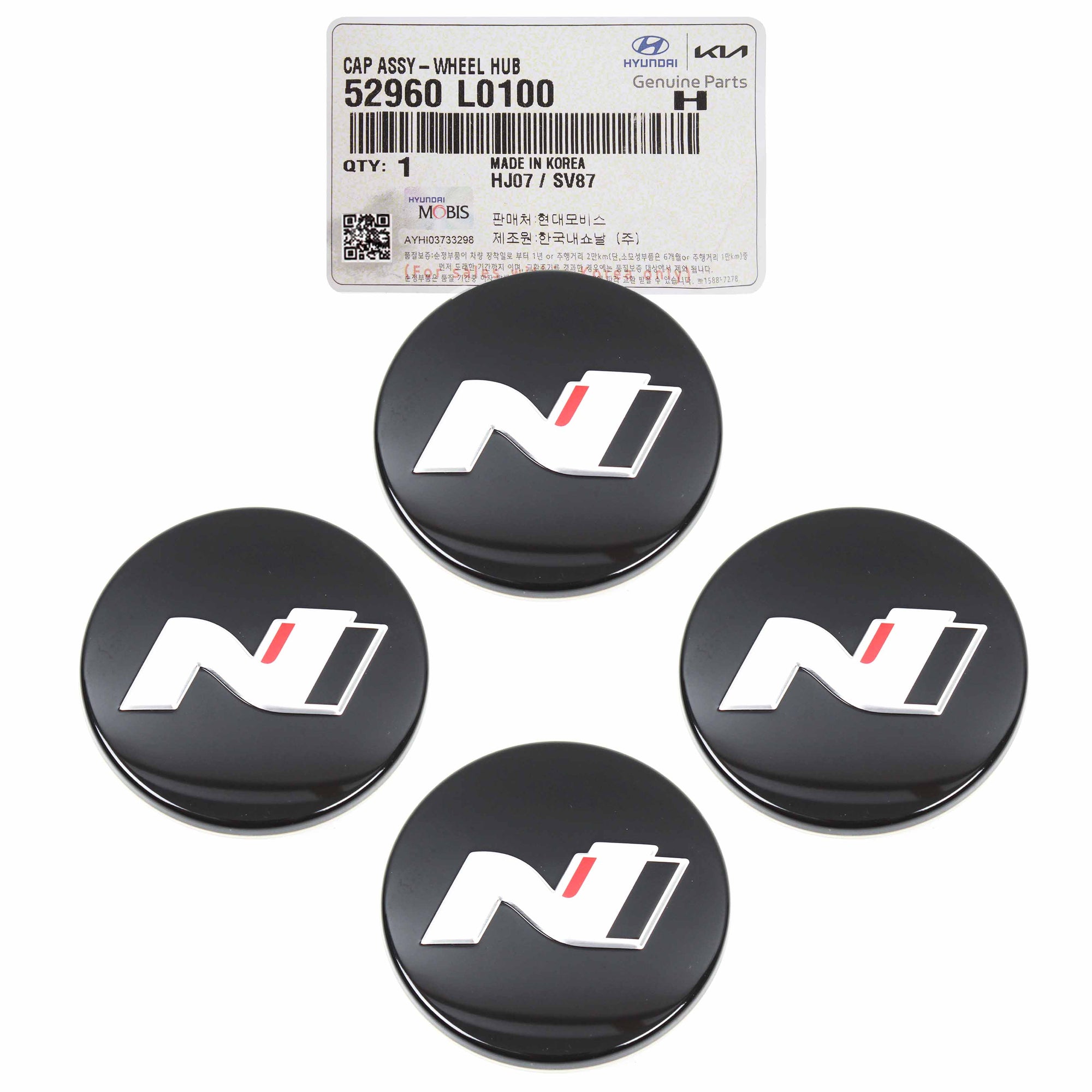 GENUINE Aluminum Wheel Center Caps for 21-23 Elantra Sonata N-Line 52960L0100