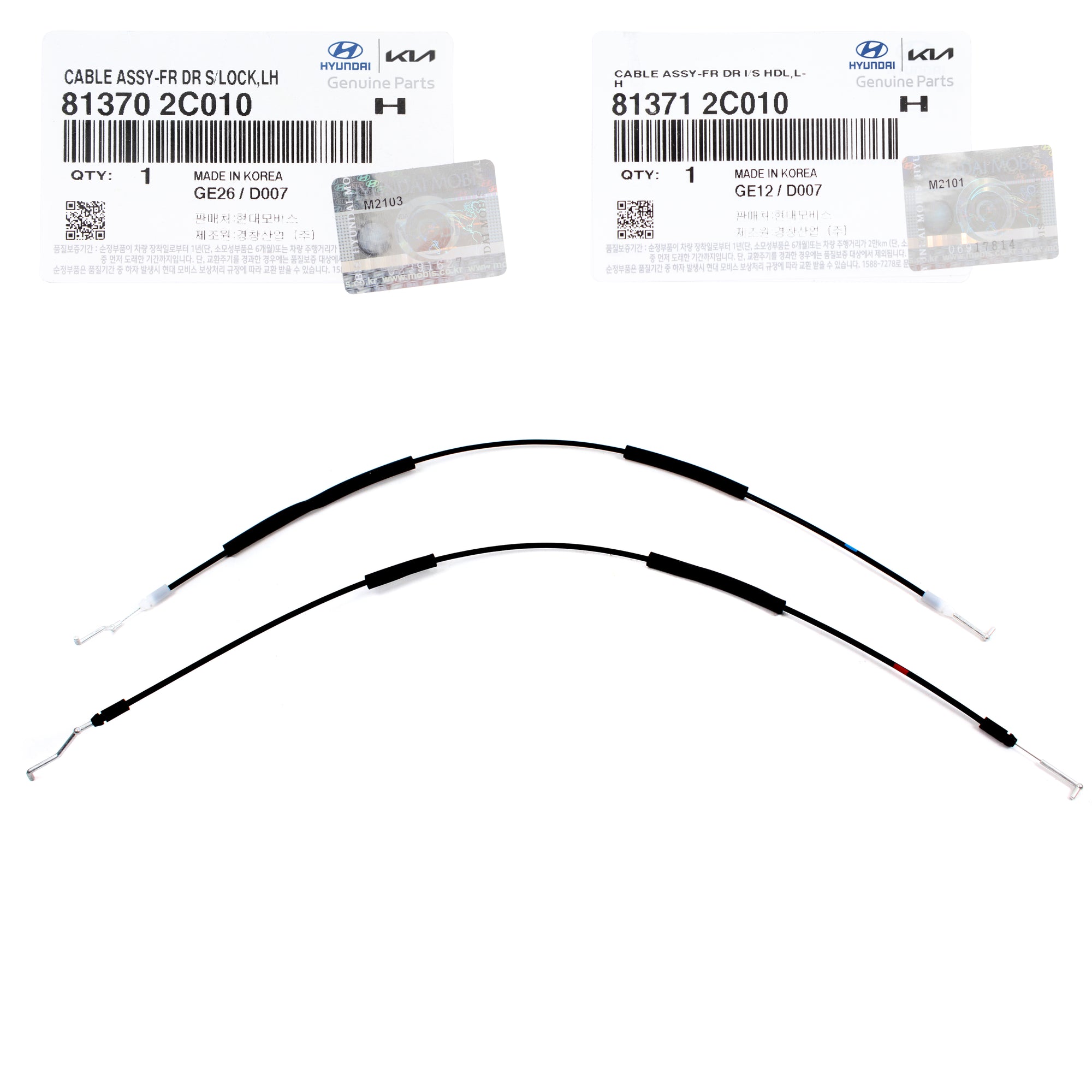GENUINE Front Door Cables LEFT & RIGHT for 03-08 Hyundai Tiburon 813702C010