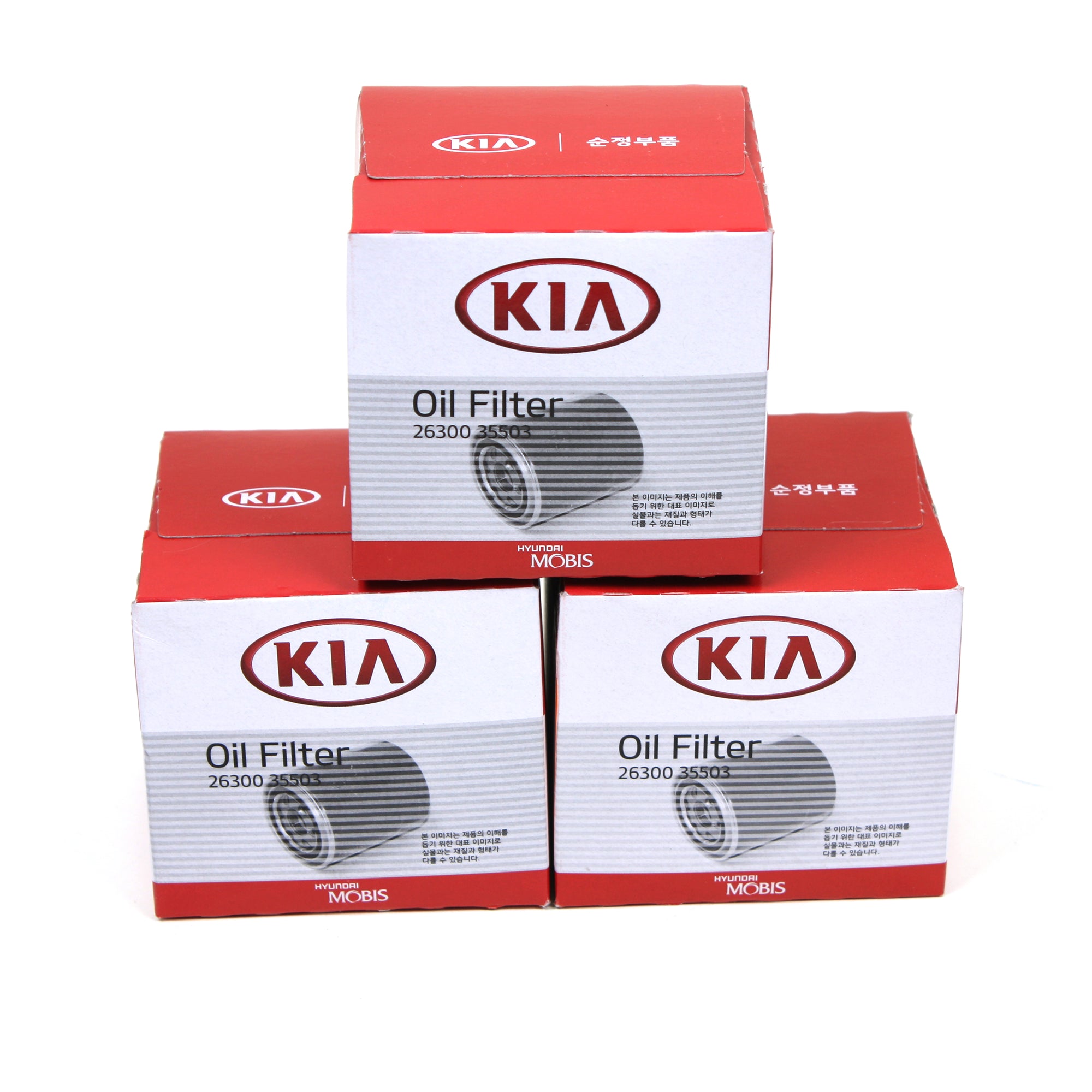 GENUINE Engine Oil Filter & Washers 3PACK for Hyundai Kia 2630035500