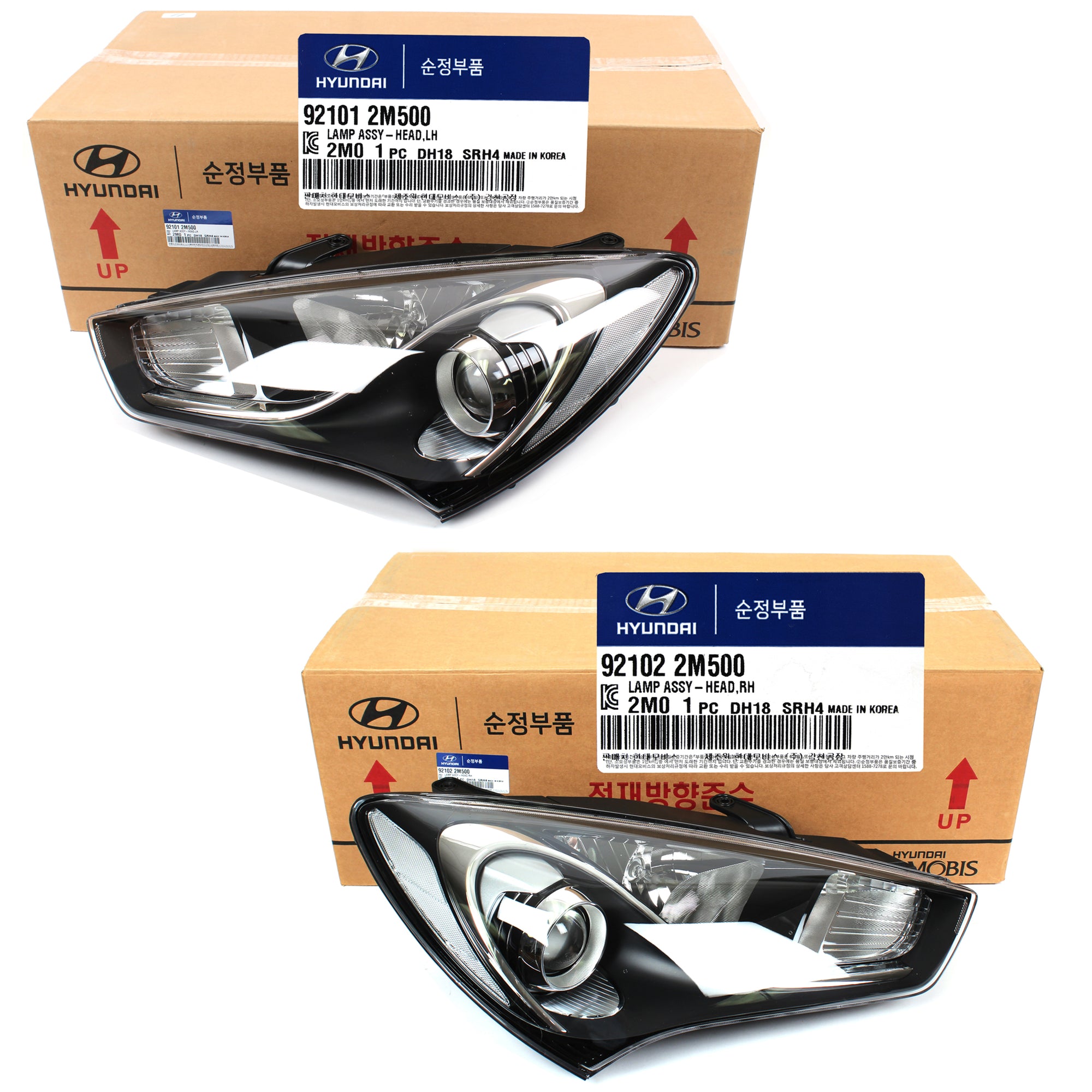 GENUINE Halogen Headlight LH & RH for 2013-2016 Hyundai Genesis Coupe 921012M500