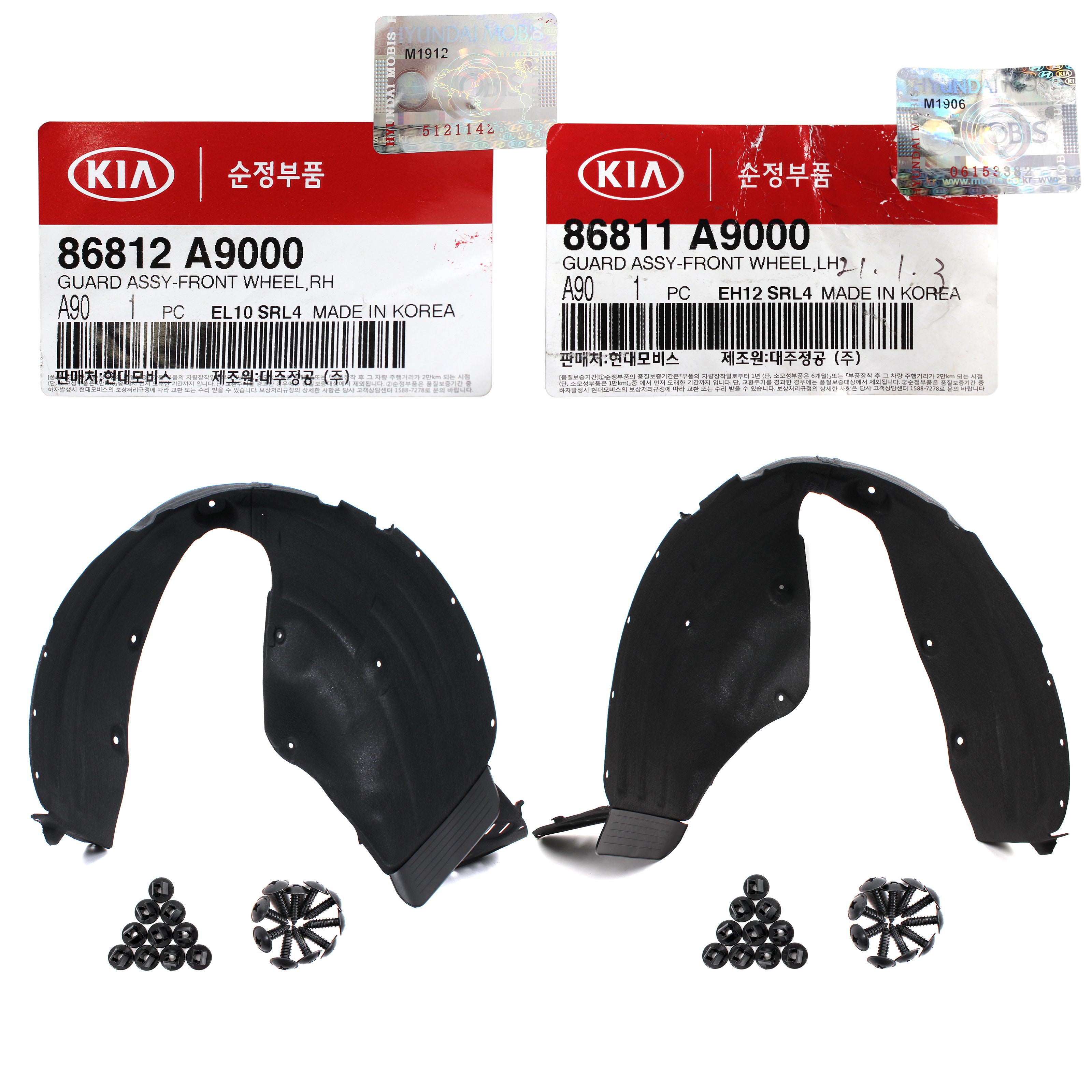 GENUINE Front Fender Liner LEFT & RIGHT for 2015-2020 Kia Sedona