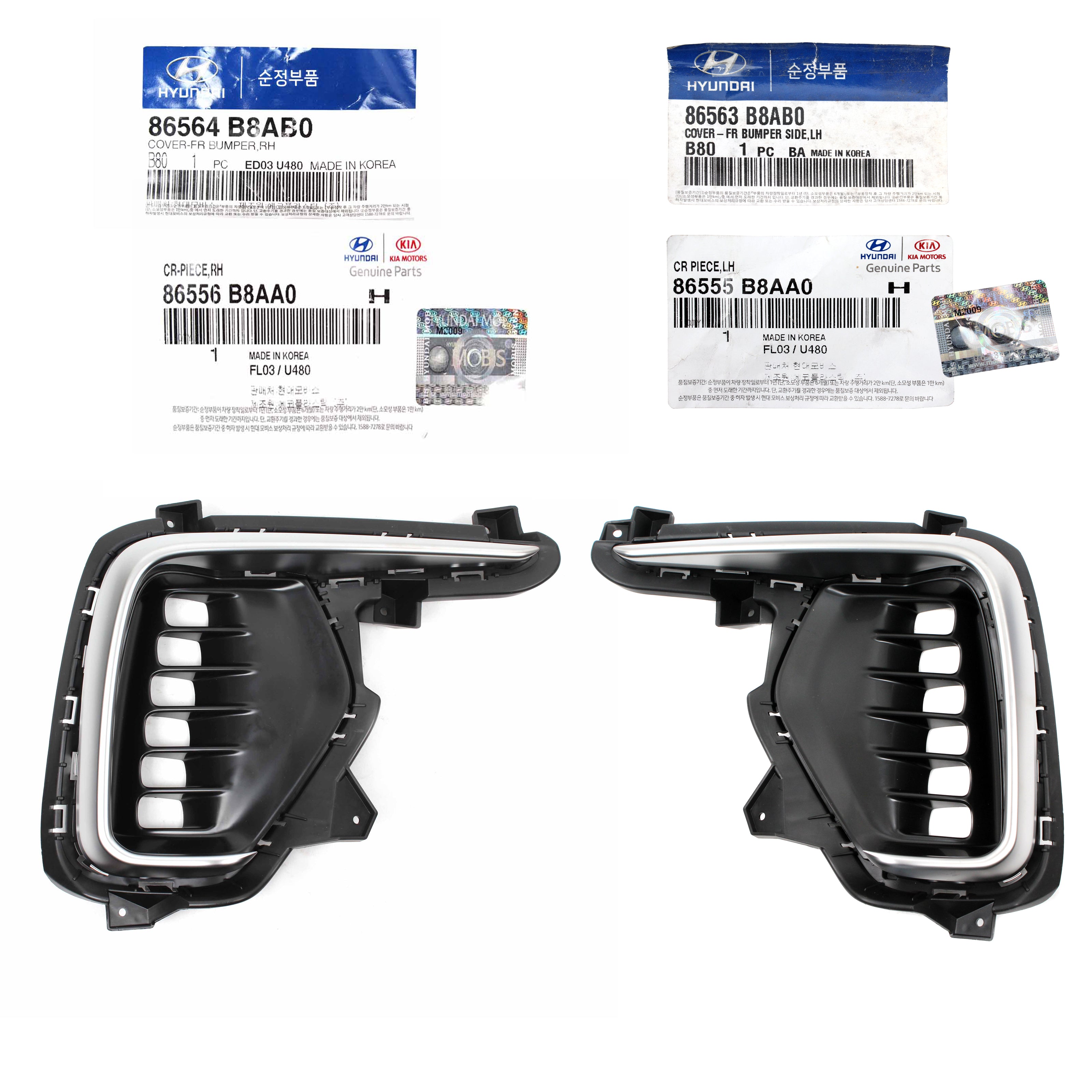 hia_　1001 GENUINE Fog Light Cover Bezel & Molding LH RH for 17-19 Santa Fe