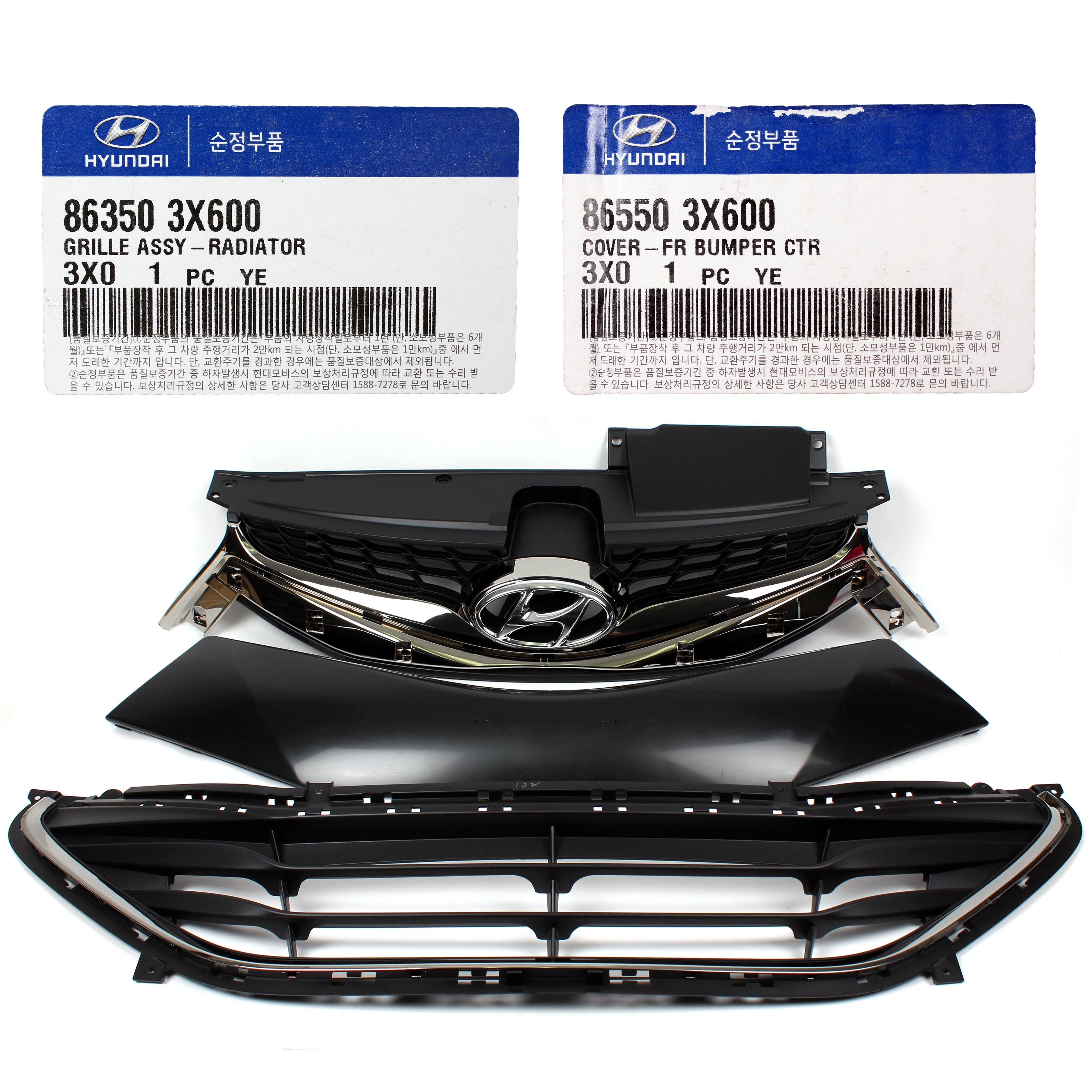 GENUINE Grille Front Bumper 3PCS for 2013-2014 Hyundai Elantra