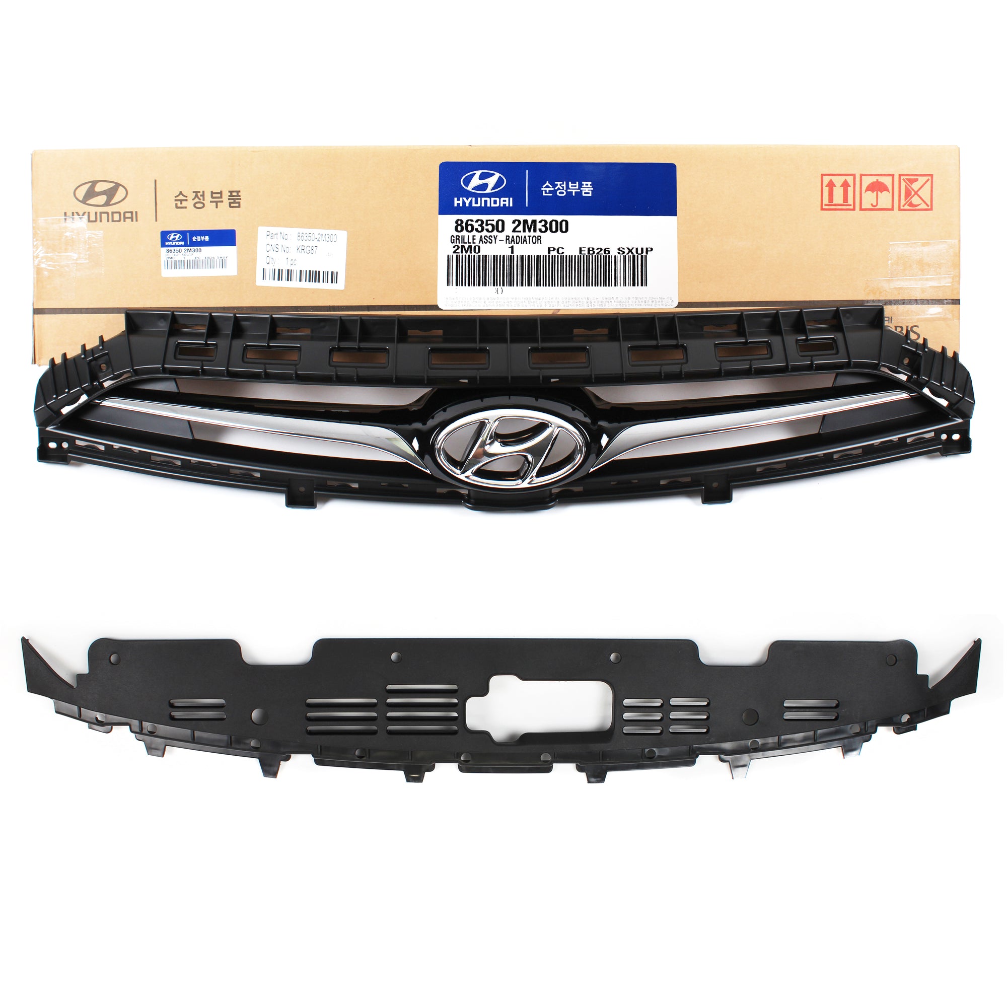 Radiator Grille & UPPER COVER GENUINE for 2013-2016 Hyundai Genesis Coupe