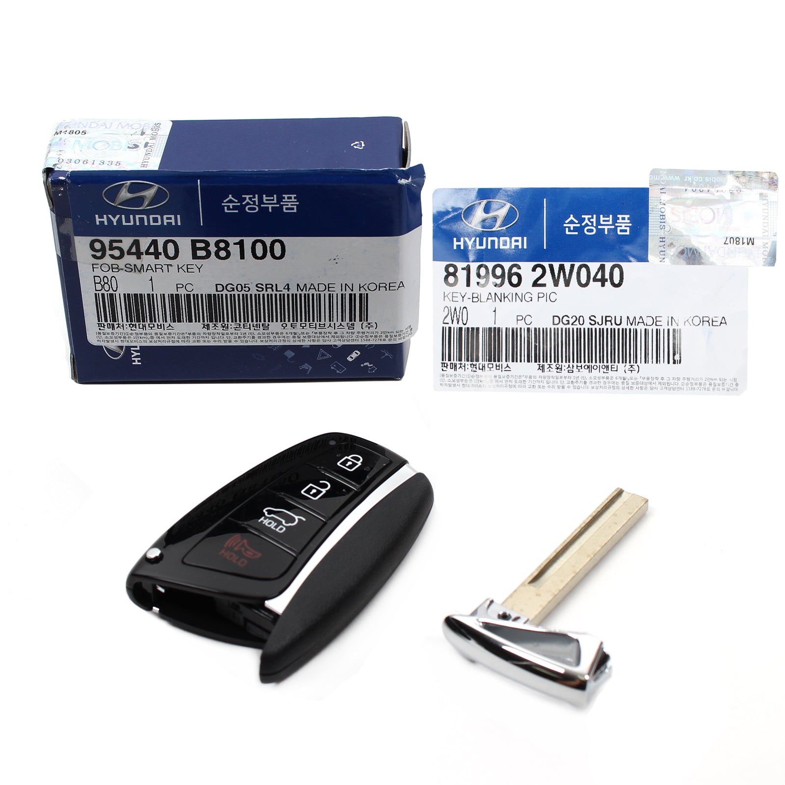 GENUINE FOB Smart Key Blanking Key for 2015-18 Hyundai Santa Fe 95440B8100