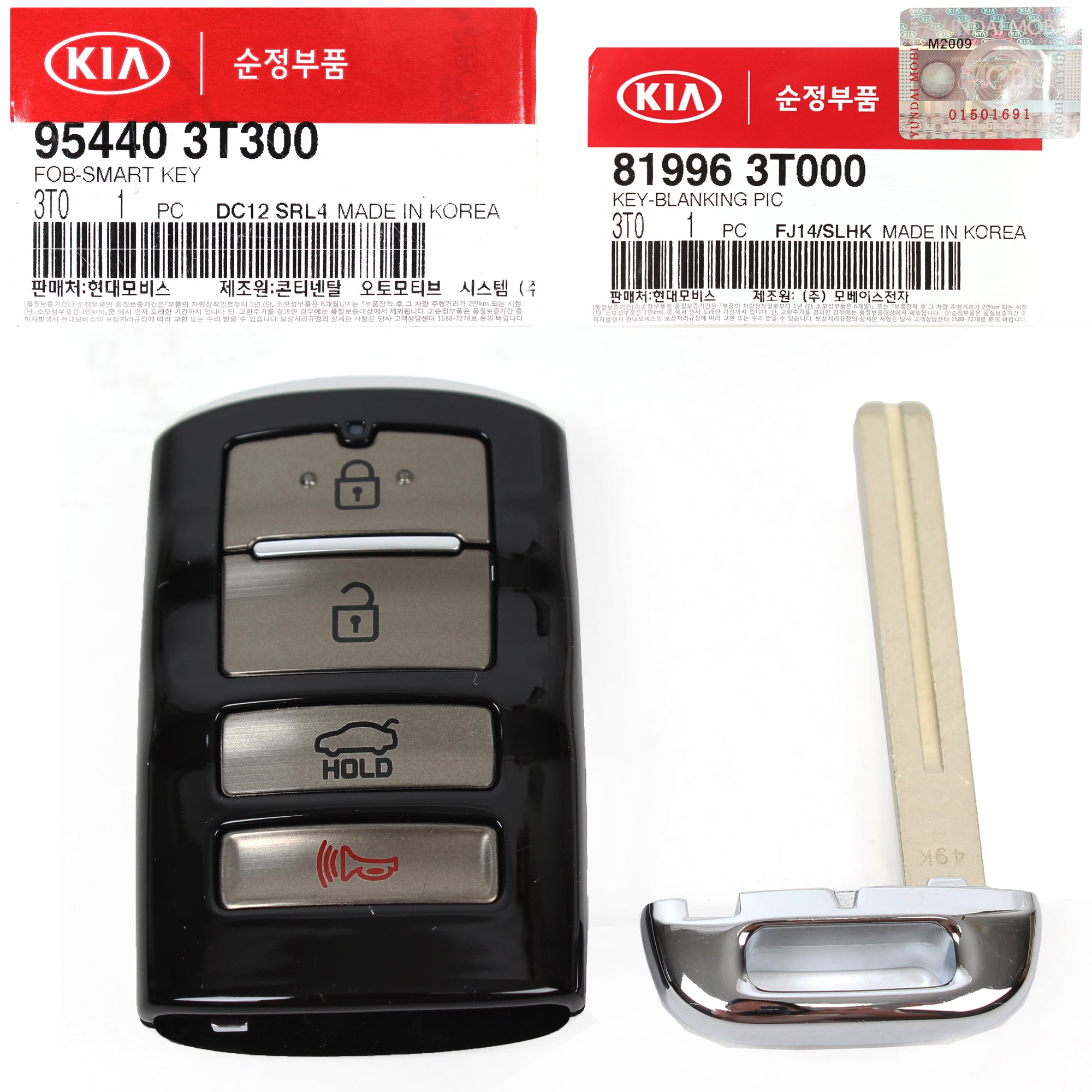 GENUINE FOB Smart Remote Control & Blanking Key for 15-17 Kia K900 954403T300