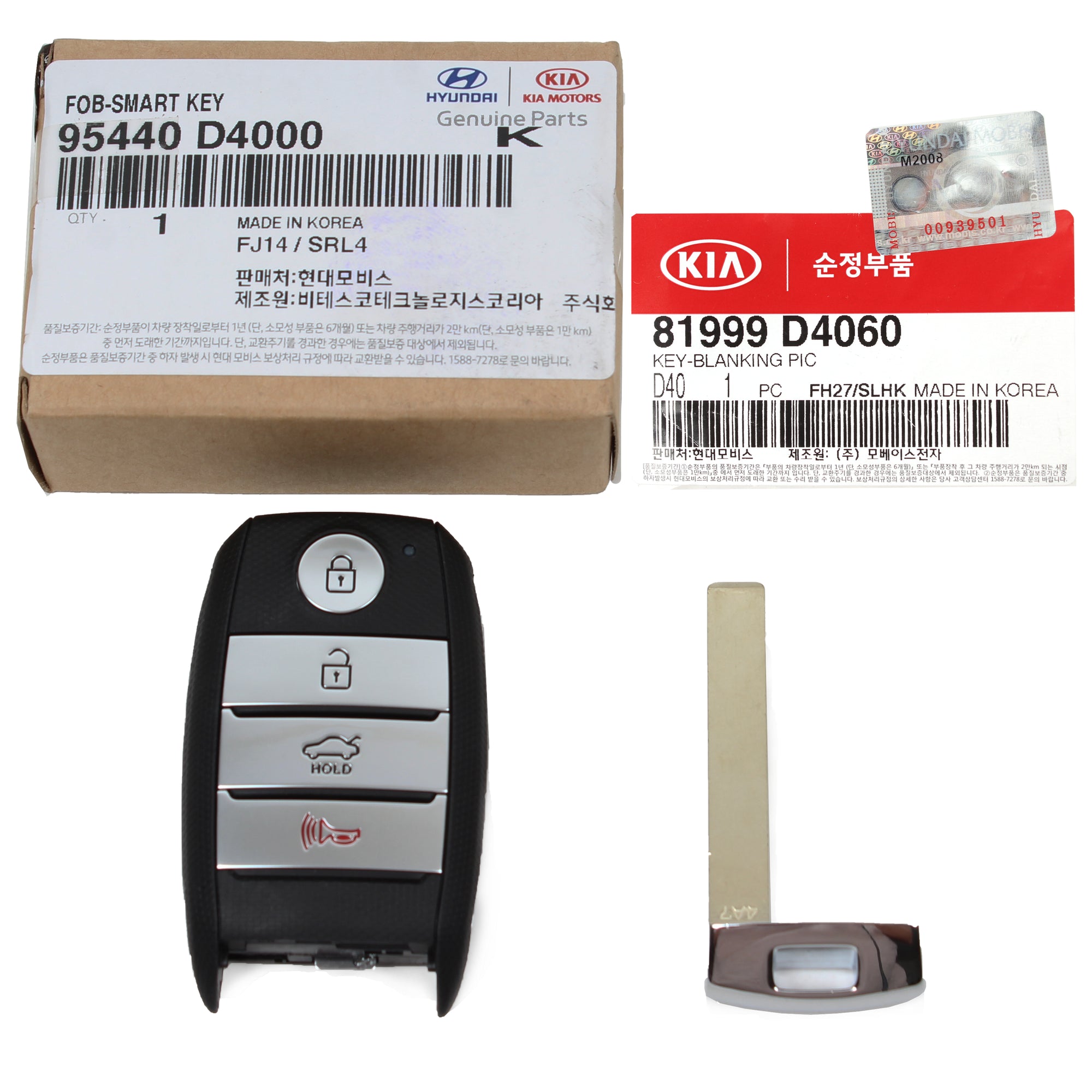 GENUINE FOB Smart Remote Control & Blanking Key for 16-20 Kia Optima 95440D4000