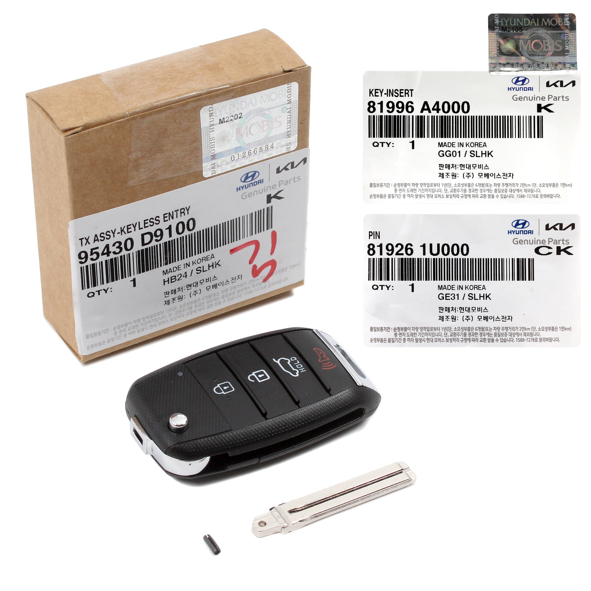 GENUINE FOB Keyless Entry Remote Key for 2017-2019 Kia Sportage 95430D9100