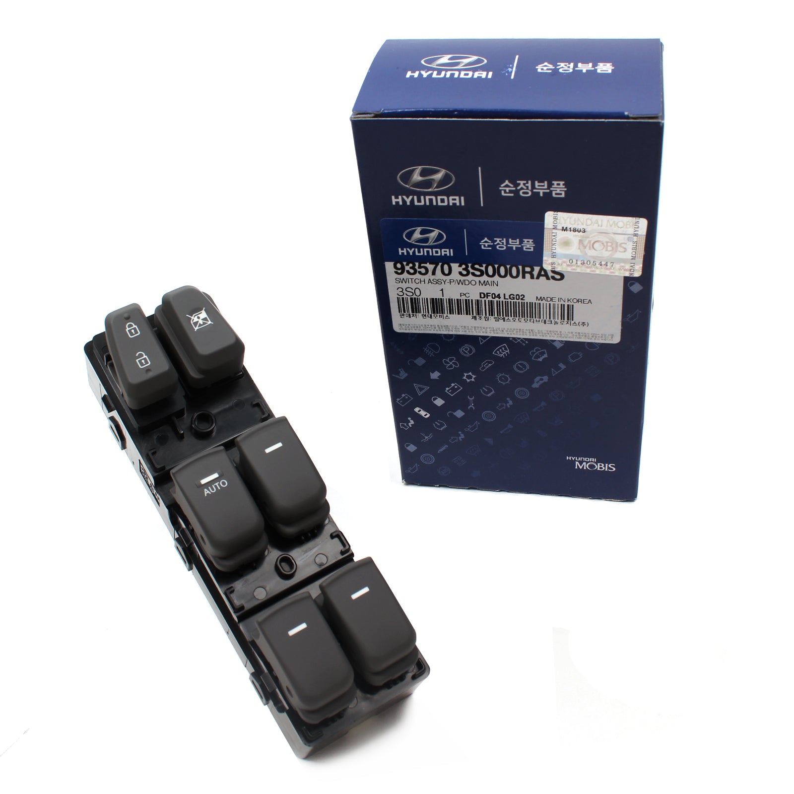 GENUINE Power Window Switch FRONT DRIVER for 11-14 Hyundai Sonata 935703S000RAS