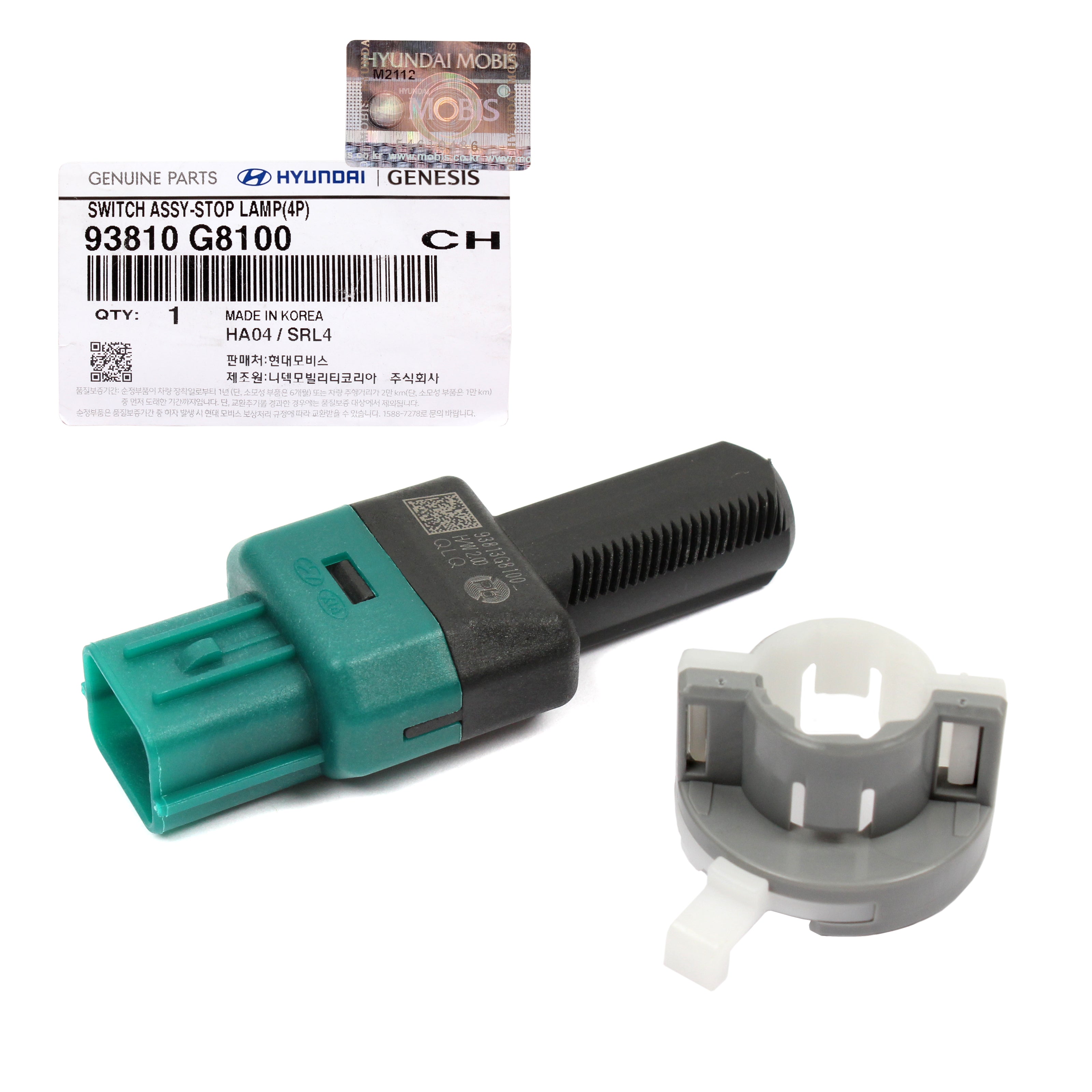Genuine Stop Lamp Switch For Hyundai / Kia Genesis 2018-2020 – 93810G8100, 4-Pin