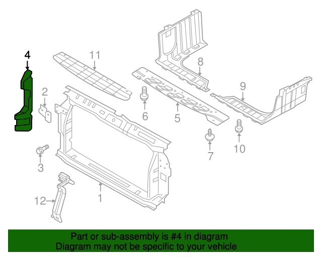 GENUINE Radiator Support Upper &amp; RIGHT Guides for 2012-2017 Hyundai Accent