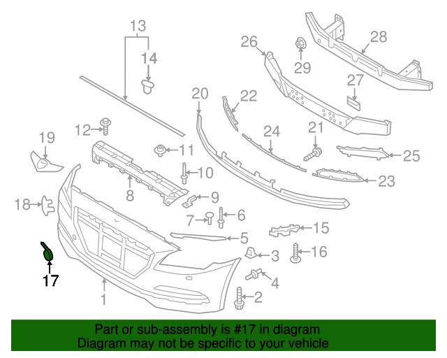GENUINE Front Bumper Tow Hook Eye Cap for 2016-2017 Genesis G80 86517B1100