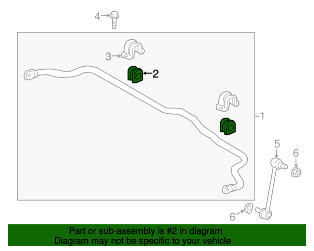 GENUINE Stabilizer Bar Bushing for 15-17 Hyundai Sonata 16-20 Optima 54813C1000