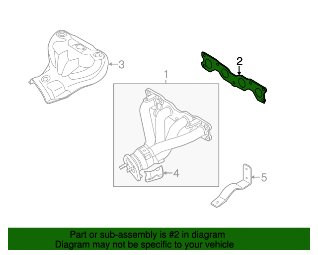 GENUINE Exhaust Manifold Gasket for 2006-2018 Hyundai Kia 2.0L 2.4L 2852125020