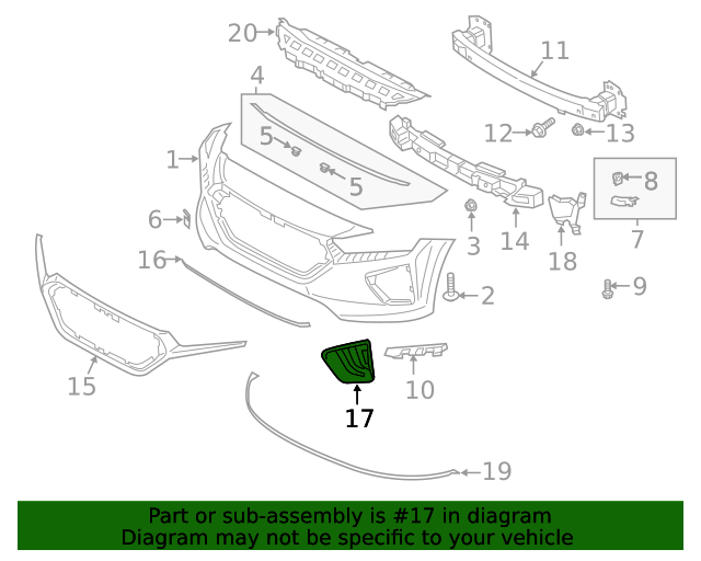 OEM Fog Lights Trim Bezel LEFT &amp; RIGHT for 2020-2022 Hyundai Ioniq 86564G2550