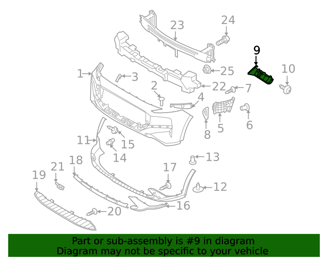 GENUINE Front Bumper Side Bracket LEFT for 21-23 Hyundai Santa Fe 86551S1500