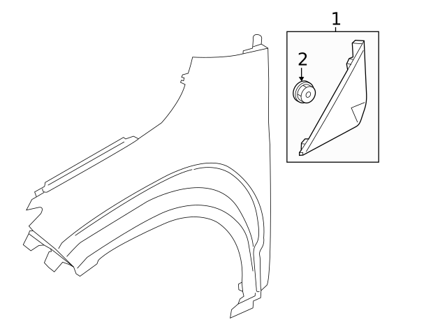 GENUINE Front Fender Pillar Trim Molding RIGHT for 2019-22 Veloster 86190J3000