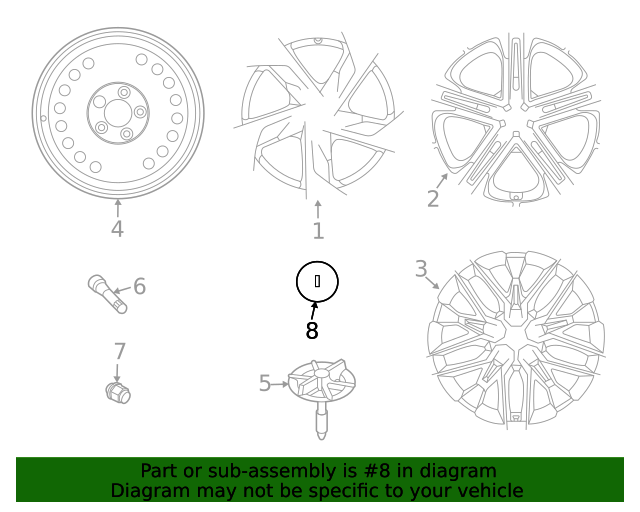 GENUINE Wheel Hub Cap for 14-24 Carnival EV6 Forte Niro Rio Soul 52960R0100