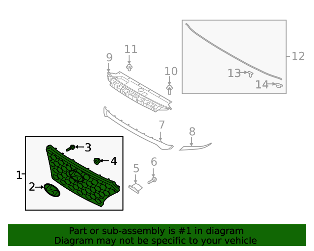 GENUINE Radiator Grille BLACK W/O Camera for 19-20 Hyundai Santa Fe 86350S1100