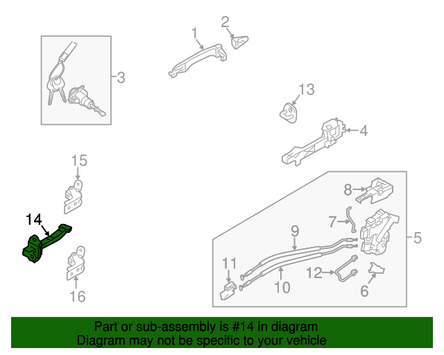 GENUINE Front Door Check LEFT DRIVER for 2014-2018 Kia Forte Forte5 79380A7000