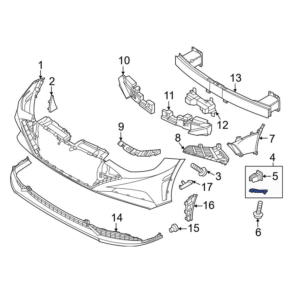 GENUINE Front Bumper Side Bracket RIGHT RH for 20-23 Hyundai Sonata 86552L1000
