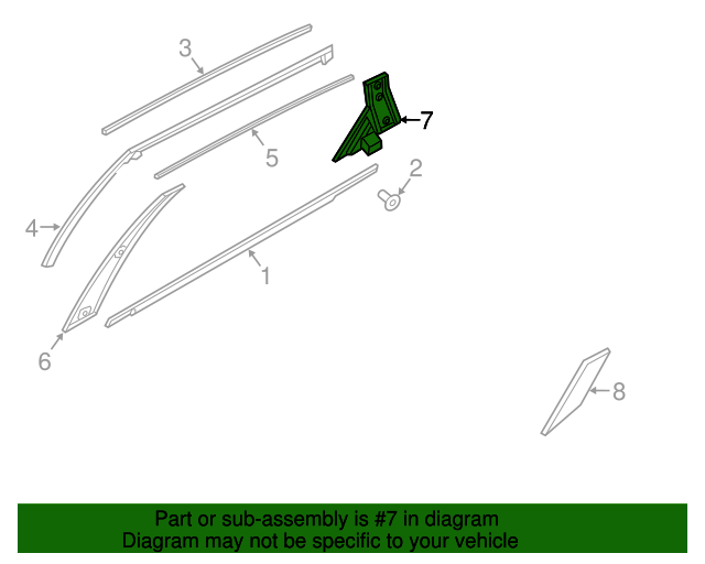 GENUINE REAR Door Garnish Molding RIGHT RH for 2016-2020 Kia Optima 83280D4000