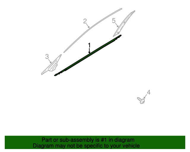 GENUINE Front Door Window Belt Molding LEFT for 2018-2023 Kia Stinger 82210J5000