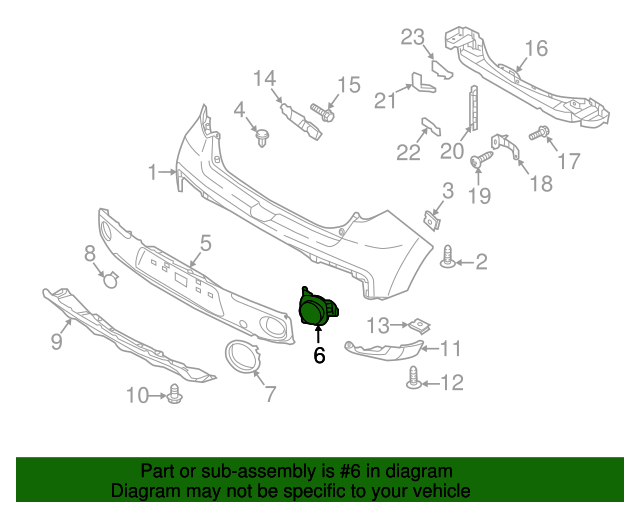 GENUINE Rear Bumper Reflector LEFT for 2017-2019 Kia Soul / EV 92405B2500