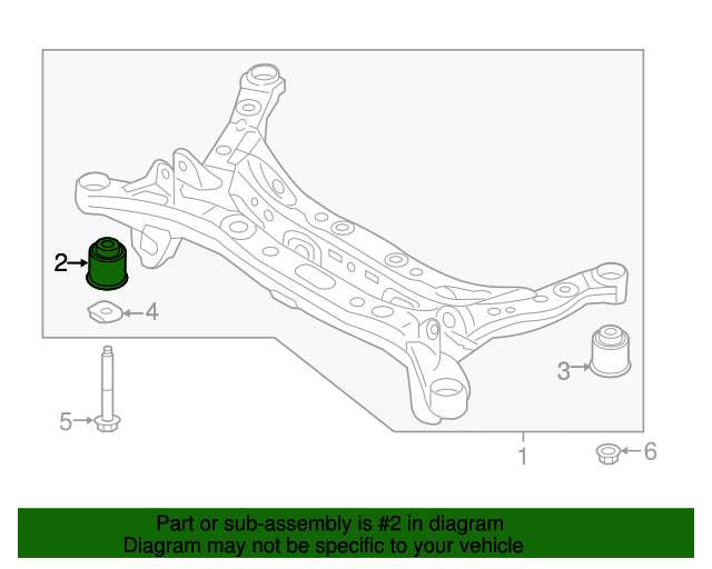 GENUINE Front Cross Member Bushings 2PCS for 15-19 Sonata 16-20 Cadenza Optima