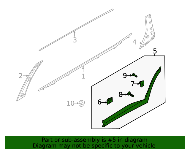 GENUINE Front Rear Door Lower Moldings RIGHT for 20-22 Palisade 87732S8000SPC
