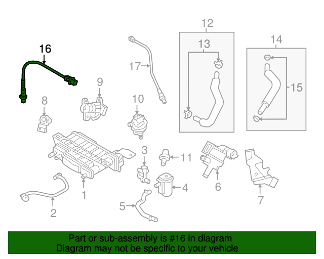 GENUINE Front Oxygen Sensor for 2017-2022 Forte Optima Seltos Soul 2.0L