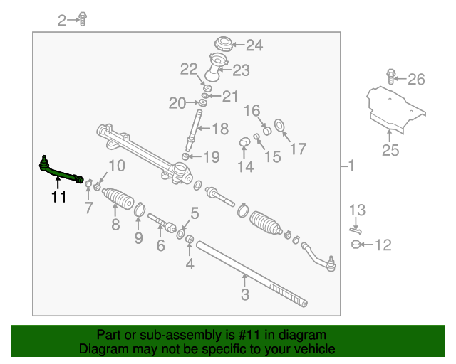 GENUINE Outer Tie Rod End RIGHT RH for 2013-2018 Hyundai Santa Fe 568202W050