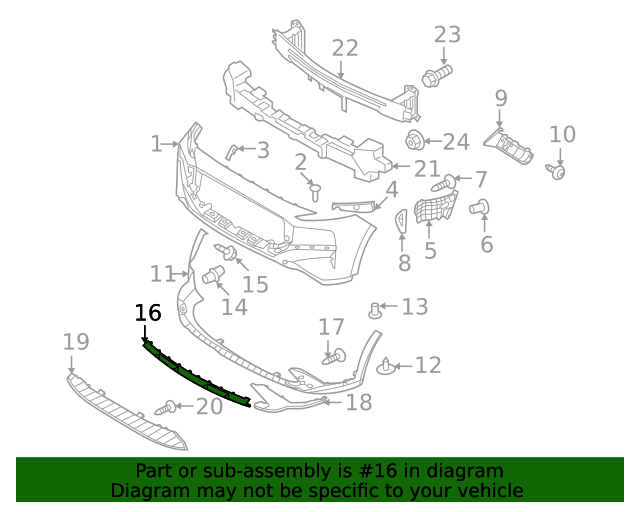 Genuine Front Bumper Skid Plate GRAY OEM Hyundai Santa Fe 2021-2023 86577S1500
