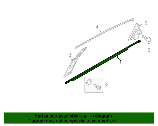 GENUINE Rear Window Weather Strip Belt Molding LEFT for 2015-19 Hyundai Sonata