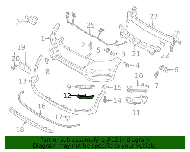 GENUINE Front Fog Lamp Cover RIGHT RH for 2019-2021 Hyundai Tucson 86528D3500
