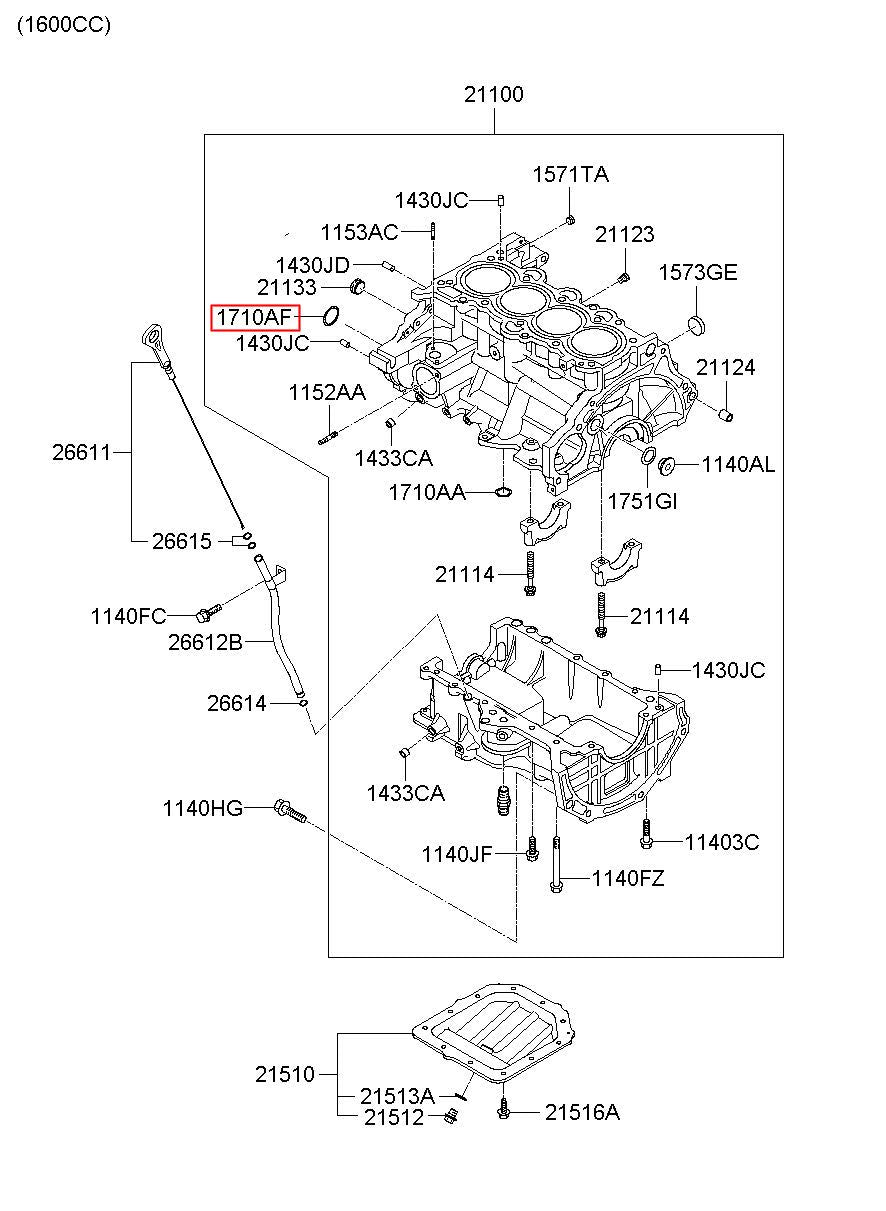 OEM Engine O-ring for 15-21 Elantra Kona Sonata Tucson Veloster Forte 1.6L Turbo