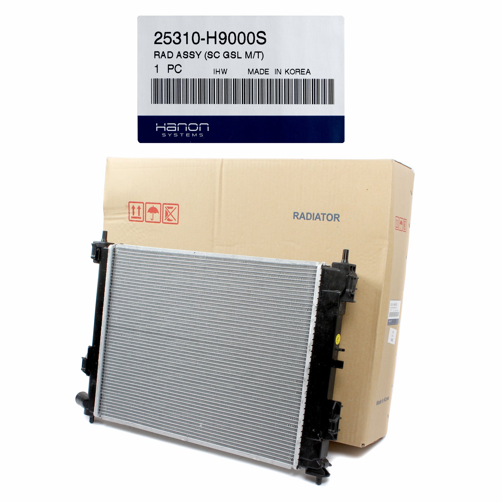 OEM Radiator Assy for 2018-2022 Hyundai Accent / 2018-2023 Kia Rio 25310H9000