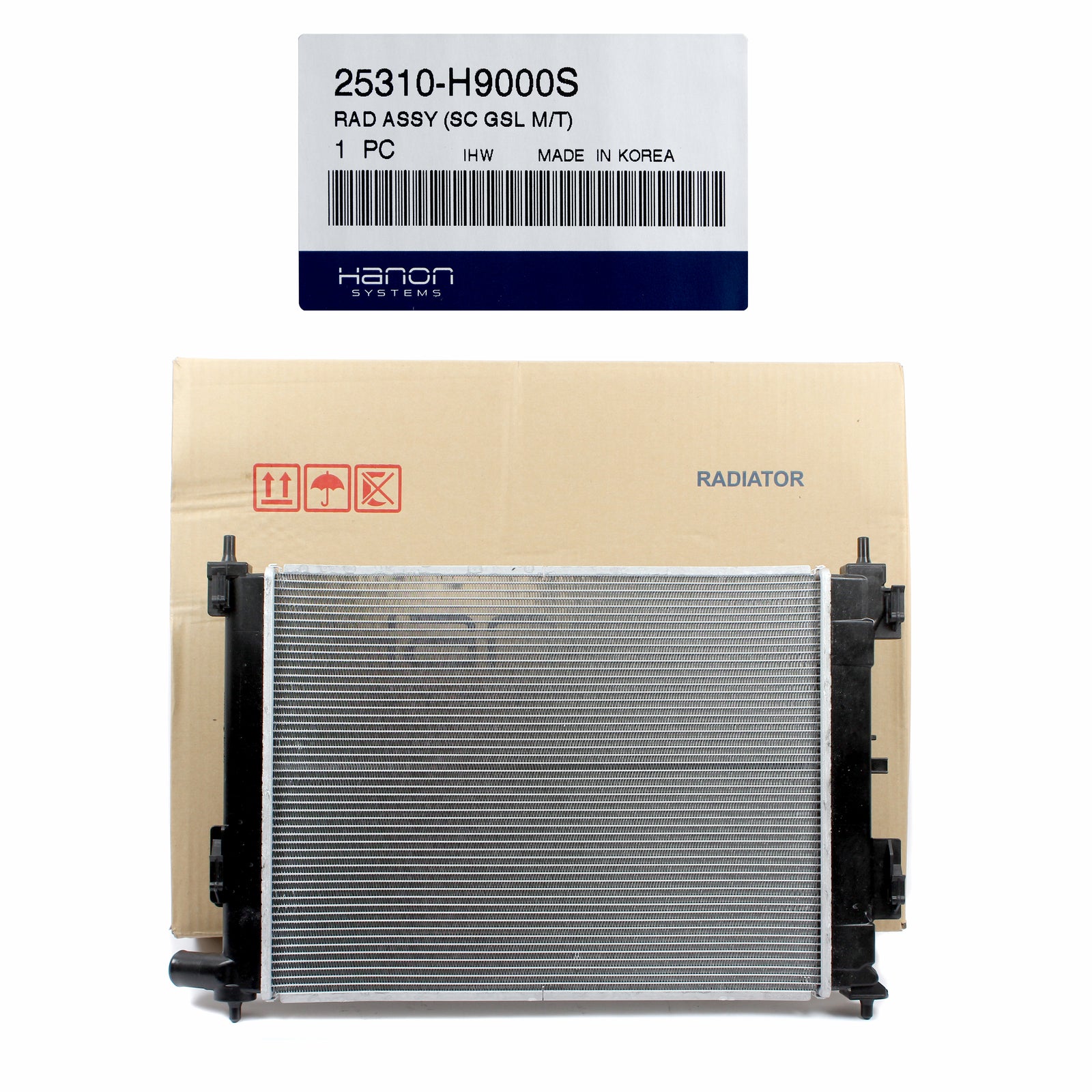 OEM Radiator Assy for 2018-2022 Hyundai Accent / 2018-2023 Kia Rio 25310H9000