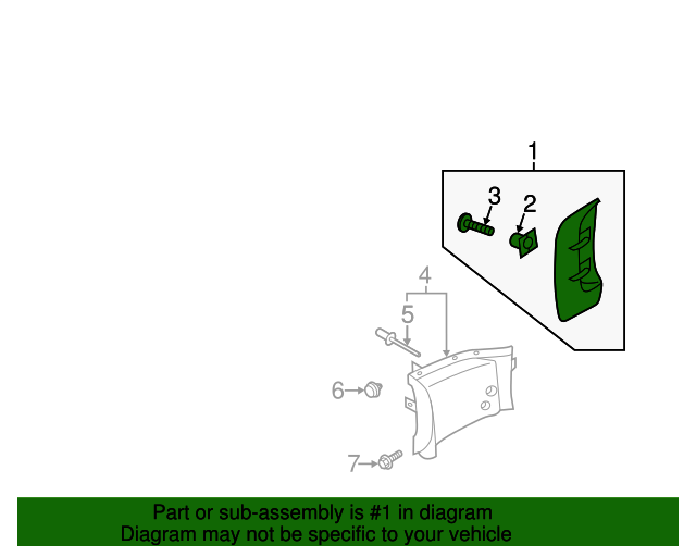 GENUINE Front Fender Air Flow Garnish LEFT for 18-21 Kia Stinger 87771J5300DCH