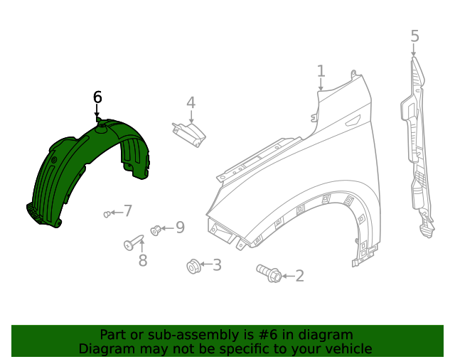 GENUINE Front Fender Liner RIGHT RH for 2020-2022 Hyundai Venue 86812K2000