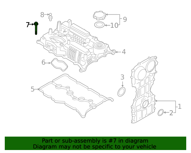 GENUINE Valve Cover Bolt for 15-22 GENESIS G70 Sonata Kia Seltos 224512G600
