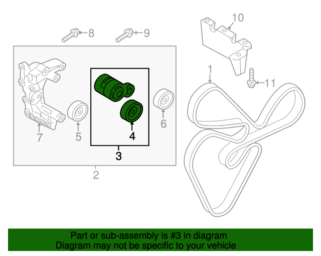 GENUINE Timing Belt Tensioner for 2014-2017 Hyundai Kia 2.0L 2.4L 252812G000