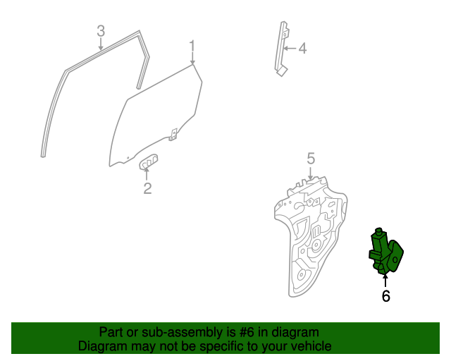 GENUINE Power Window Motor REAR LEFT for 2010-2017 Hyundai Tucson 834502S000