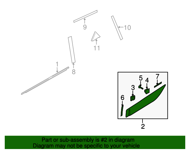 GENUINE Rear Door Side Molding RIGHT RH for 10-15 Hyundai Tucson 877322S000