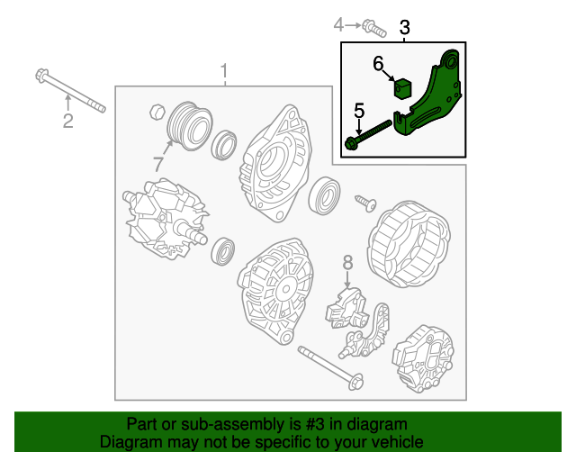 OEM Alternator Bracket for Accent Veloster forte Koup Rio Soul 1.6L 374602B006