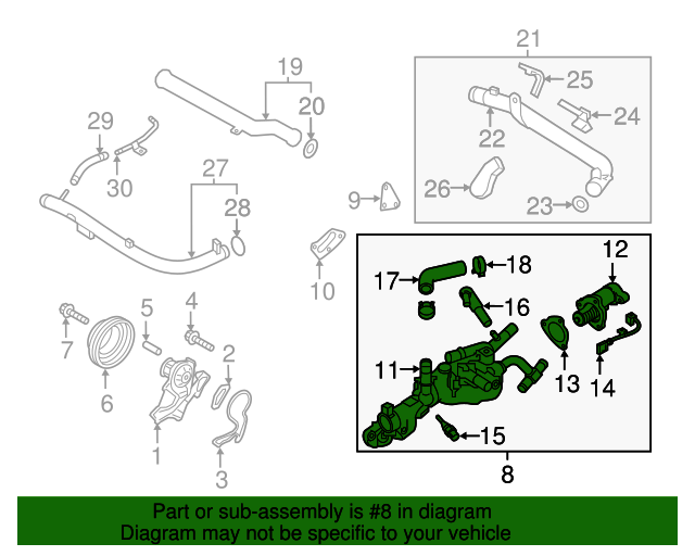GENUINE Thermostat for 2017-2020 GENESIS G80 G90 3.3L 3.8L 255003L100