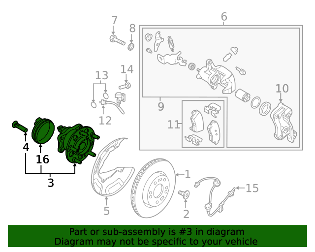 GENUINE REAR Wheel Hubs &amp; Bearings for 2017-2022 Elantra Ioniq Niro 52730G2000